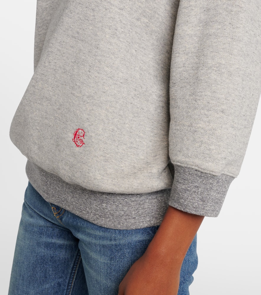 Chloé Cotton-blend French Terry Sweatshirt In Gray