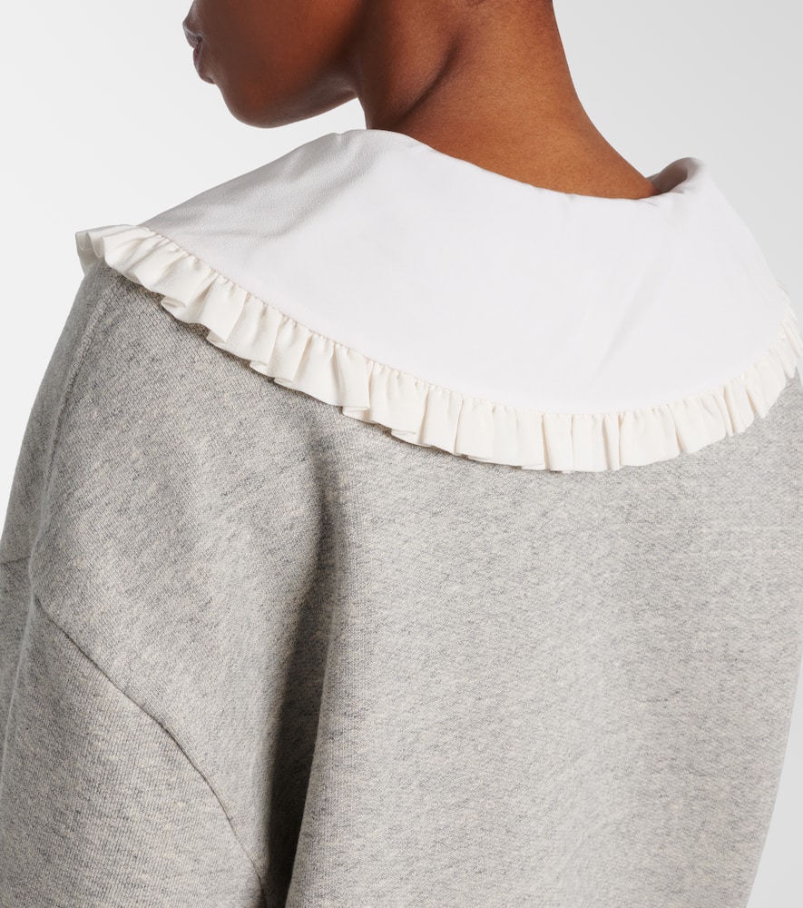Chloé Cotton-blend French Terry Sweatshirt In Gray