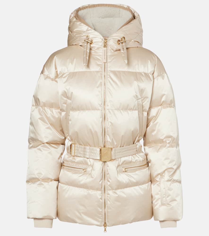 Bogner Lyra Belted Down Ski Jacket In Neutral
