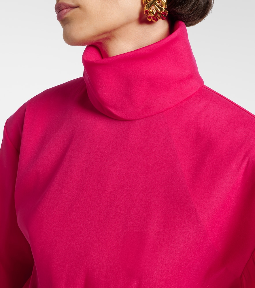 Saint Laurent Silk-blend Midi Dress In Pink
