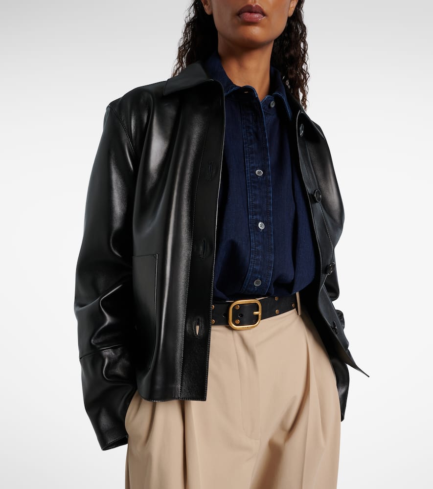 Loewe Studded Leather Belt In Black