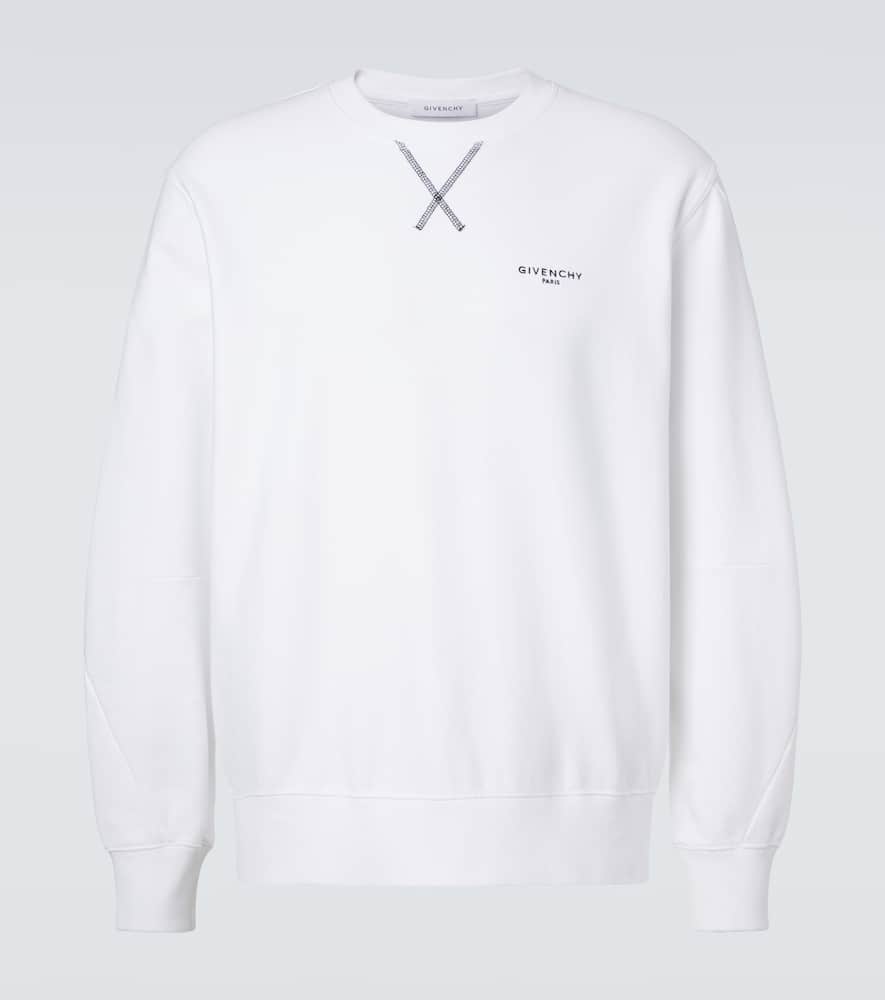 Givenchy Logo Cotton Jersey Sweatshirt In White