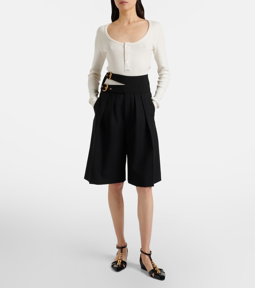  Chloe Chloé Short En Laine Vierge 