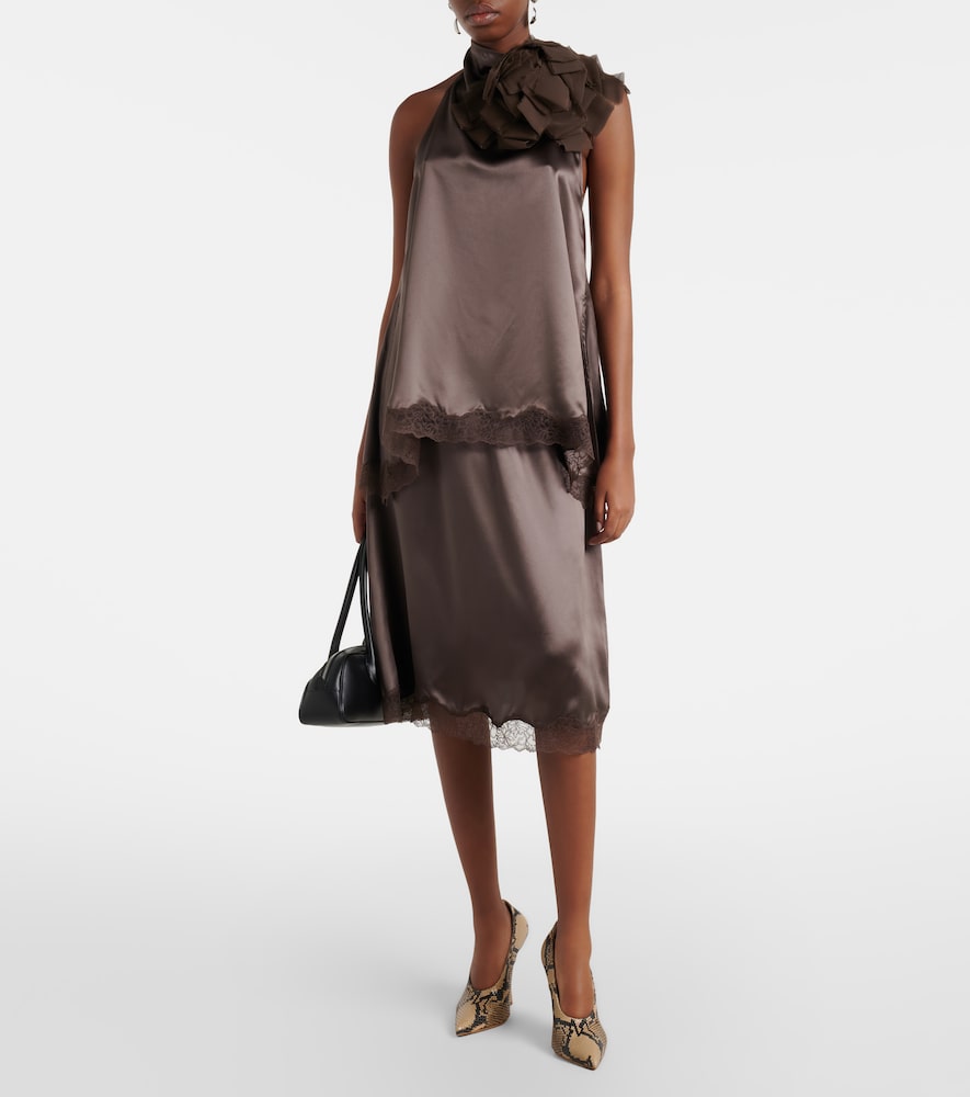  Magda Butrym Magda Butrym Top Aus Seidensatin Mit Spitze 