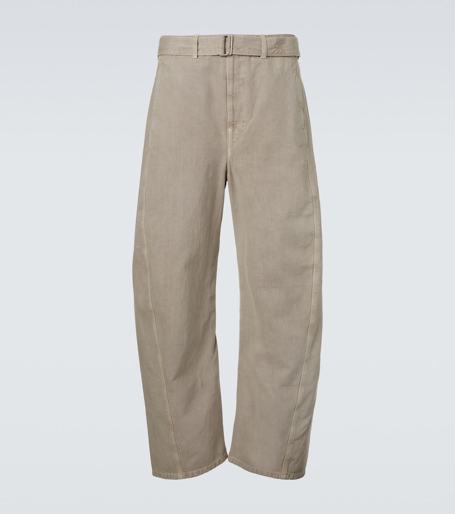 Lemaire Twisted belted cotton twill pants