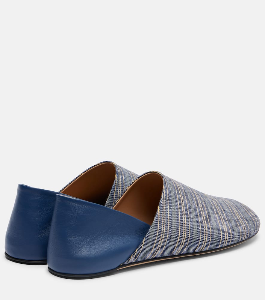 Jw Anderson Leather-trimmed Slip-on Shoes In Blue