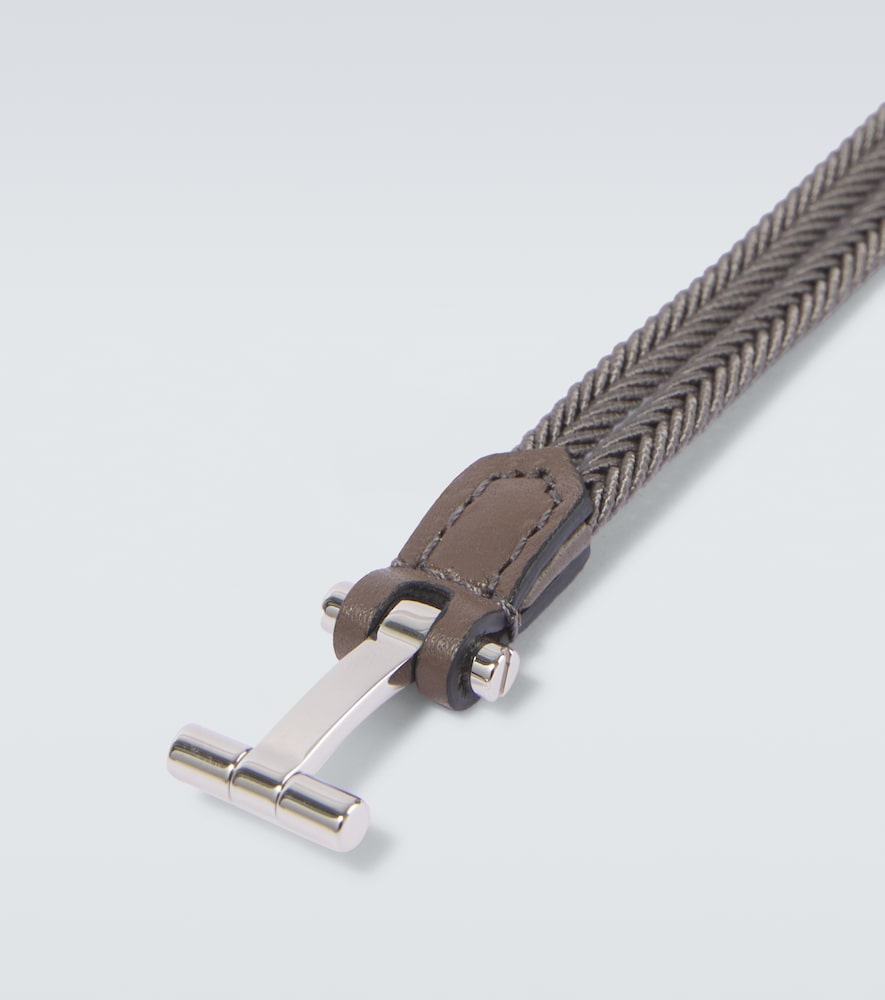 Tom Ford Braided leather-trimmed bracelet | Thumbnail 2 Tom Ford Braided leather-trimmed bracelet | Thumbnail 2