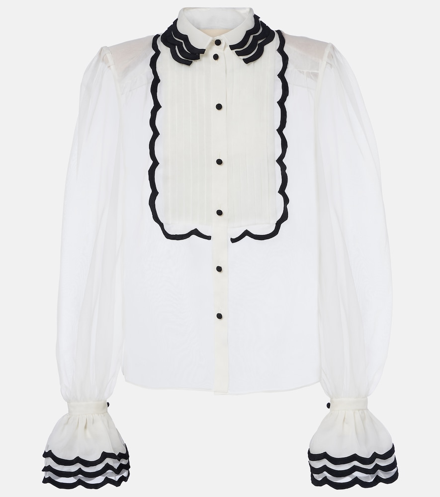 Valentino Sheer silk organza blouse