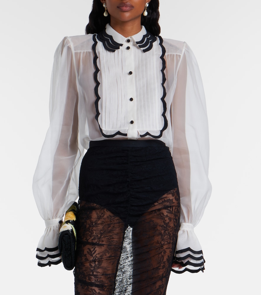Valentino Sheer silk organza blouse