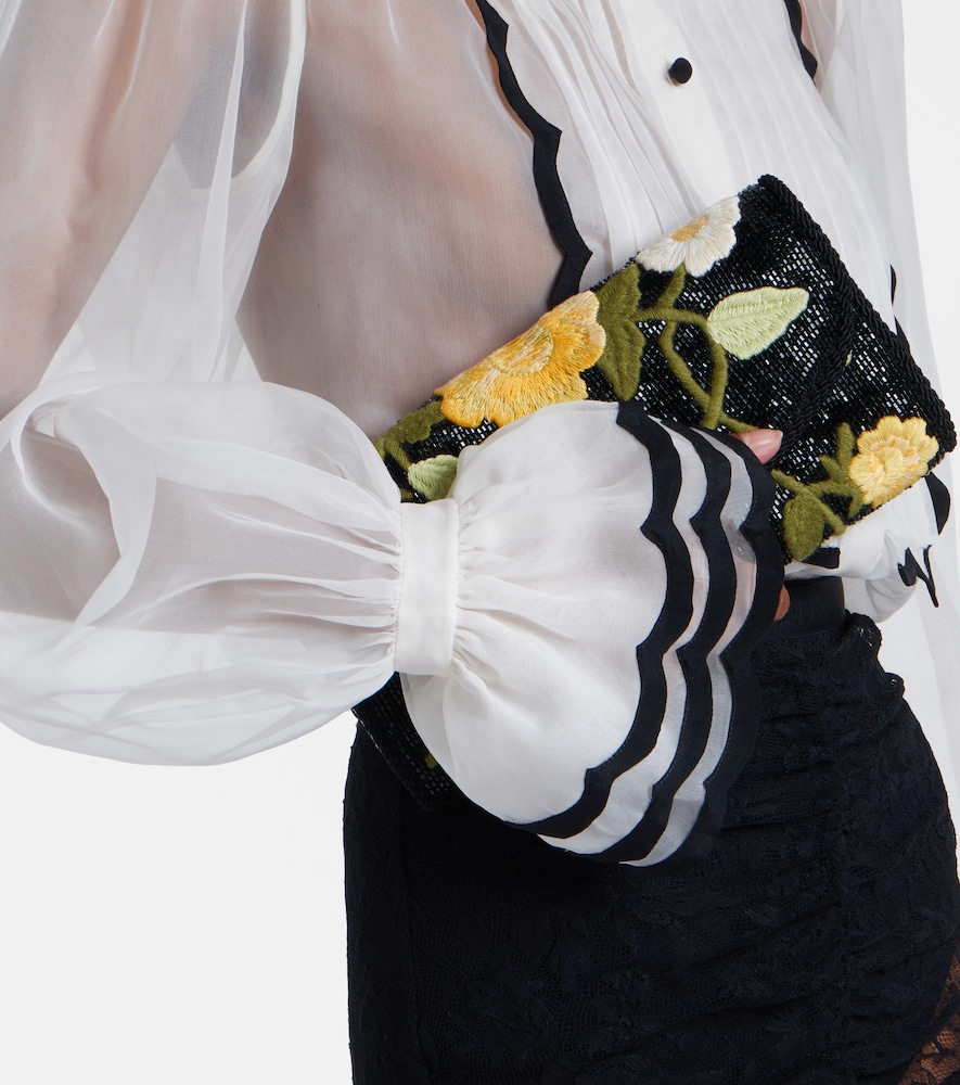  Valentino Valentino Sheer Silk Organza Blouse 