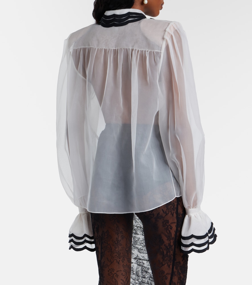 Garavani Sheer Silk Organza Blouse