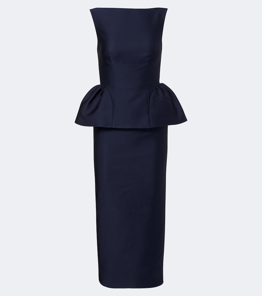 Cocktailkleid aus Taft mit Schößchen