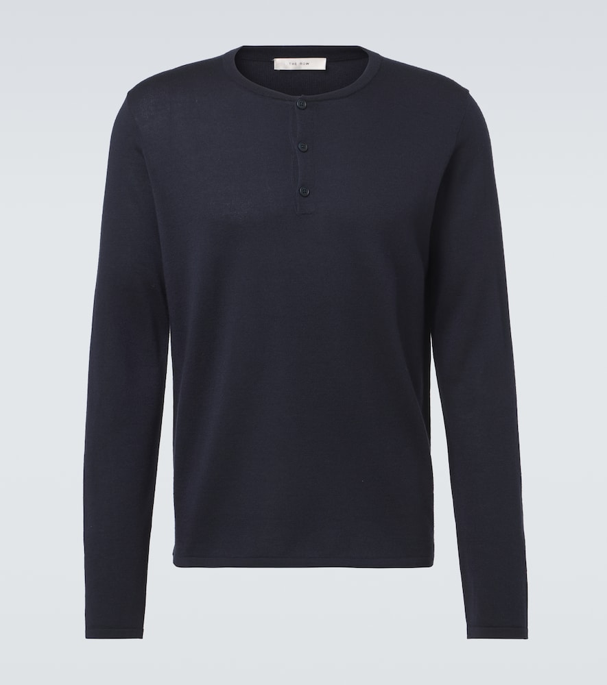 The Row Ayan Cashmere and Silk Henley Shirt by The Row