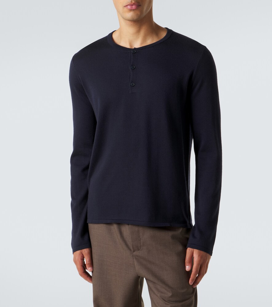  The Row The Row Henley-top Ayan Aus Kaschmir Und Seide 