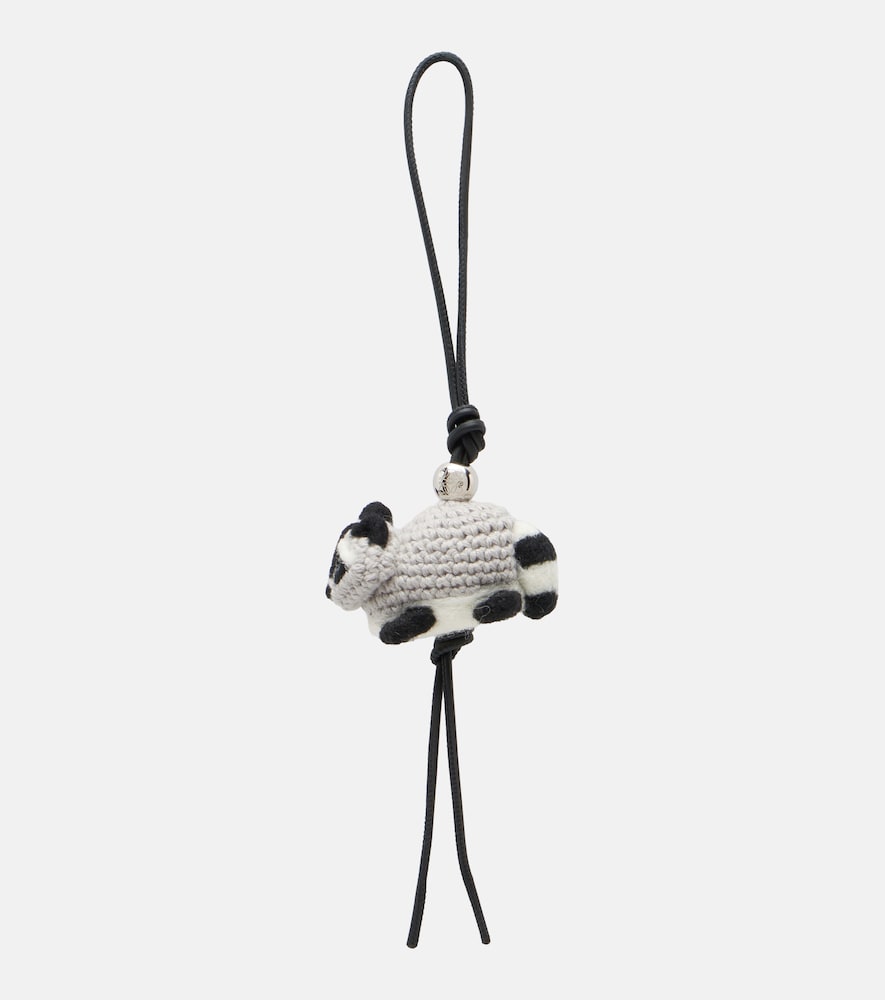Charm per borsa Racoon con pelle