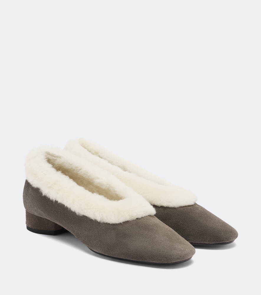 Delia Shearling-Lined Ballet Flats