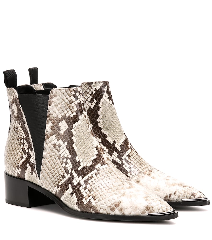 Click to view more detailed imagery on our partner's website Acne Studios Jensen Leather Ankle Boots In Beige