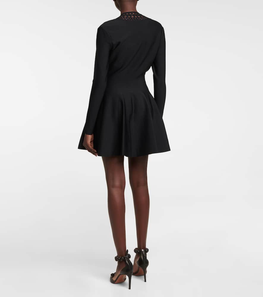 Alaïa V-neck Minidress In Black