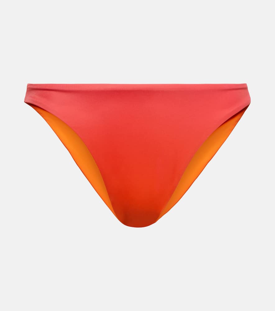 Louisa Ballou Scoop Bikini Bottoms In Hot Pink Gradient