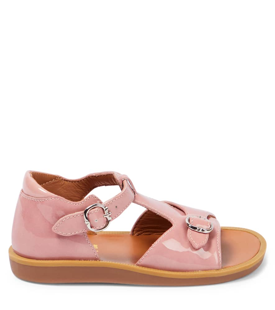 Shop Pom D'api Poppy Bucky Patent Leather Sandals In Pink