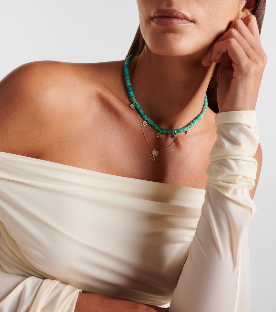 Sydney Evan 14kt gold necklace with diamonds