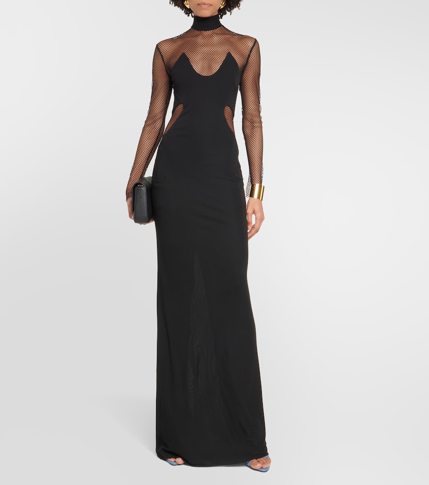  Tom Ford Tom Ford Robe Aus Jersey Und Mesh 