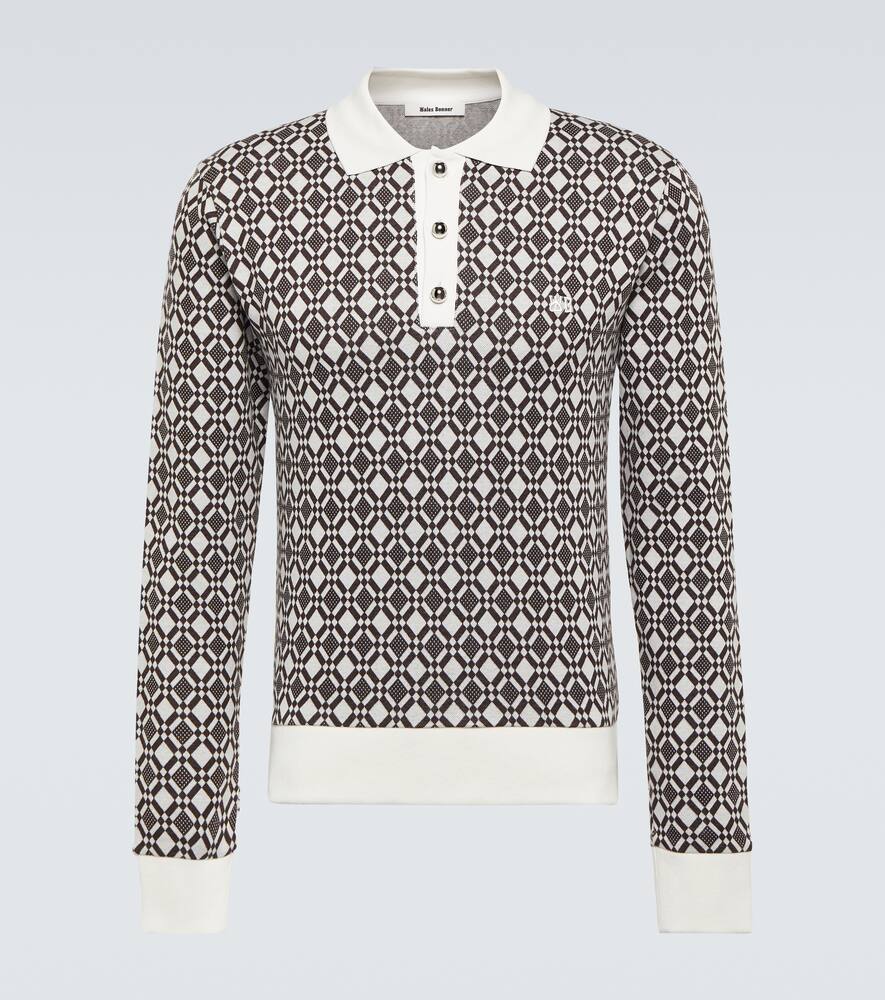 Wales Bonner Selassie cotton polo shirt