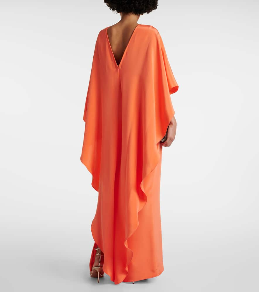 Shop Max Mara Elegante Baleari Silk Crêpe De Chine Gown In Orange