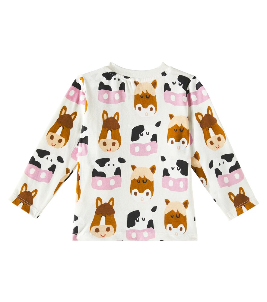  Stella Mccartney Kids Stella Mccartney Kids Printed Cotton Jersey Top 
