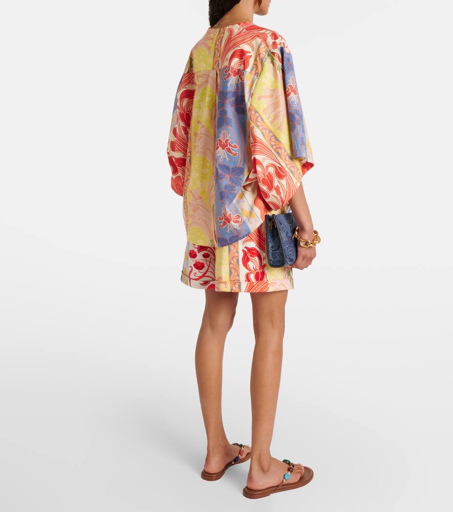 Etro Oversize-hemd Aus Einem Baumwollgemisch In Multicolor