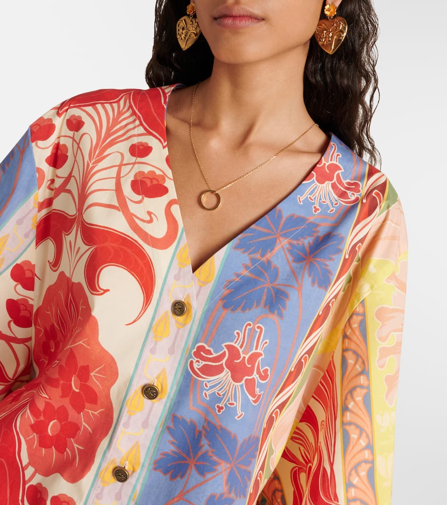 Etro Oversize-hemd Aus Einem Baumwollgemisch In Multicolor