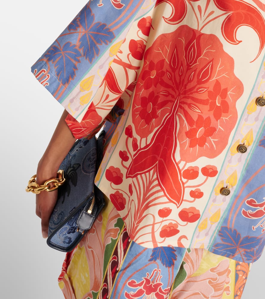 Etro Oversize-hemd Aus Einem Baumwollgemisch In Multicolor