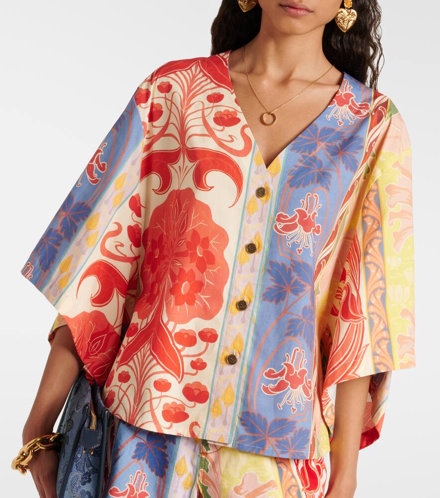 Etro Oversize-hemd Aus Einem Baumwollgemisch In Multicolor