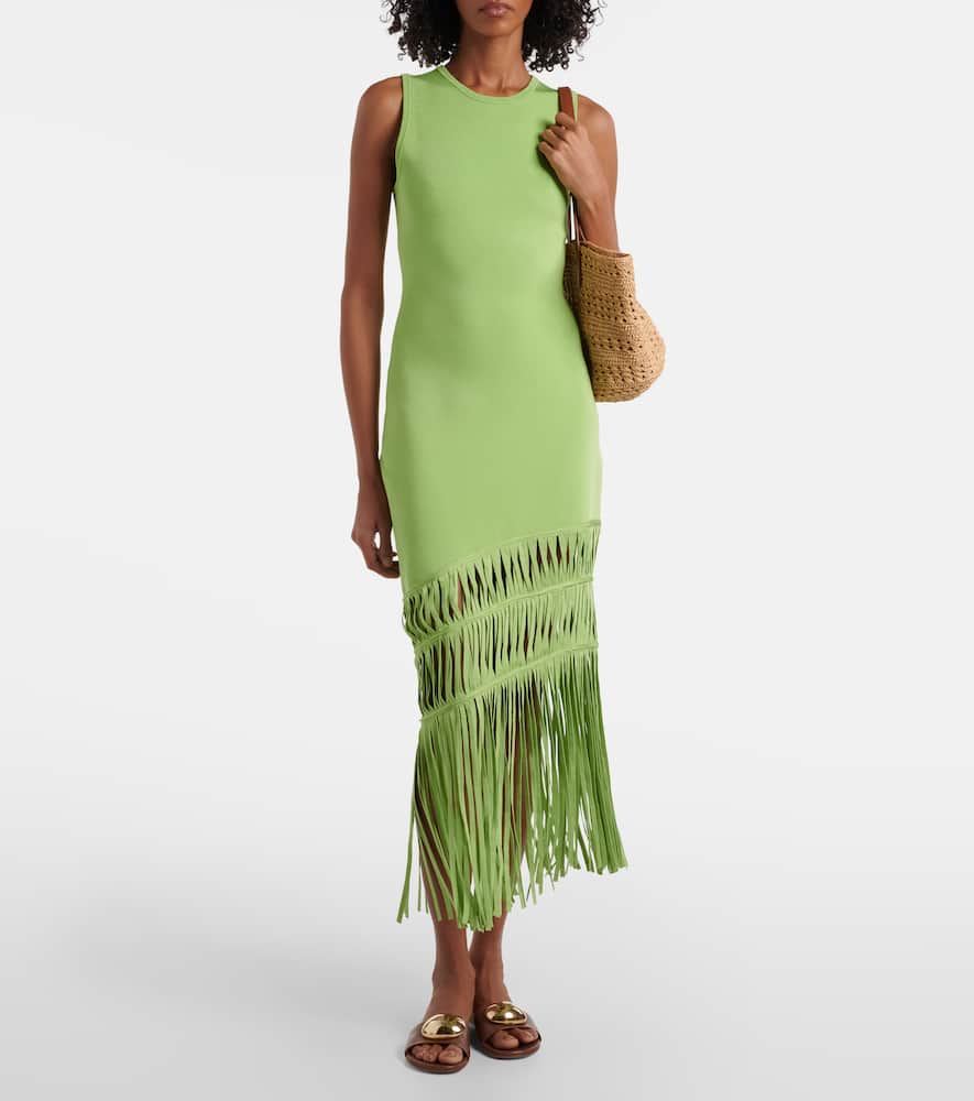 Simkhai Brookes Sleeveless Maxi Dress In Burgundy
