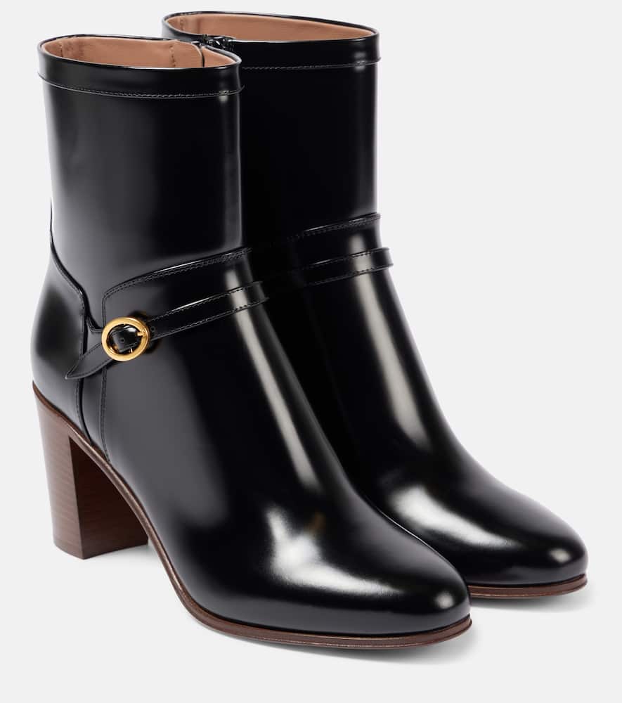 Pattie 75 leather ankle boots