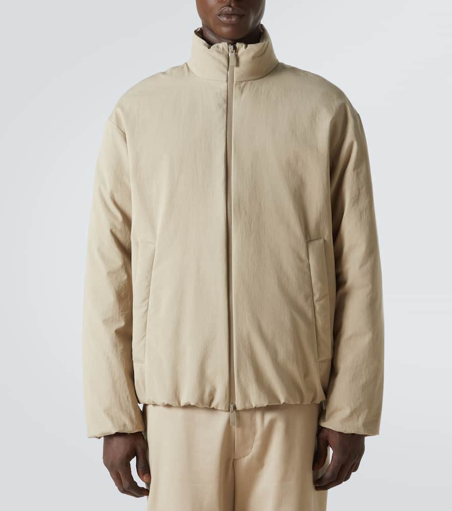 Moncler Nibles Cotton Down Jacket In Sand Beige