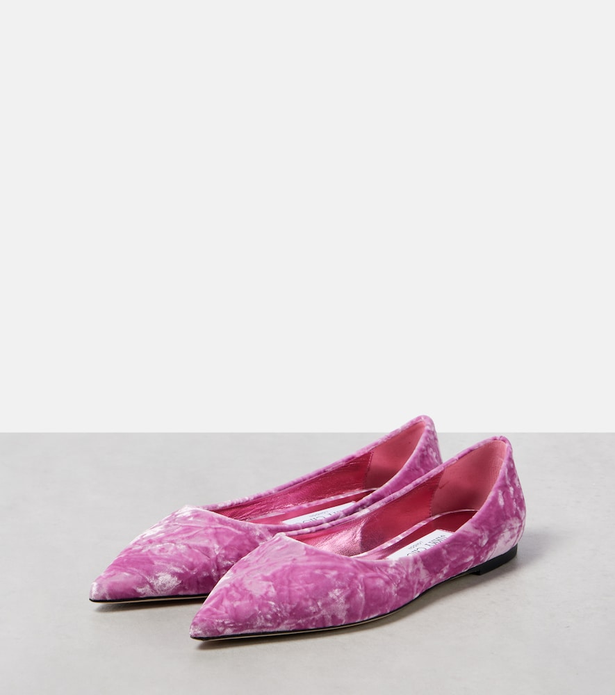  Jimmy Choo Jimmy Choo Ballerinas Love Aus Samt 
