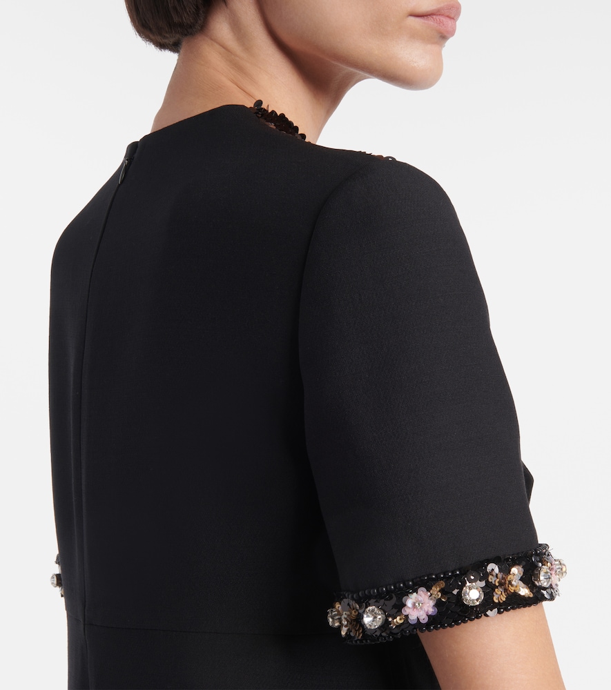  Valentino Valentino Verziertes Minikleid Aus Crepe Couture 