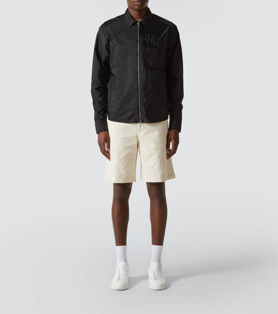 Moncler Mens Black Nylon Shirt Jacket In Black