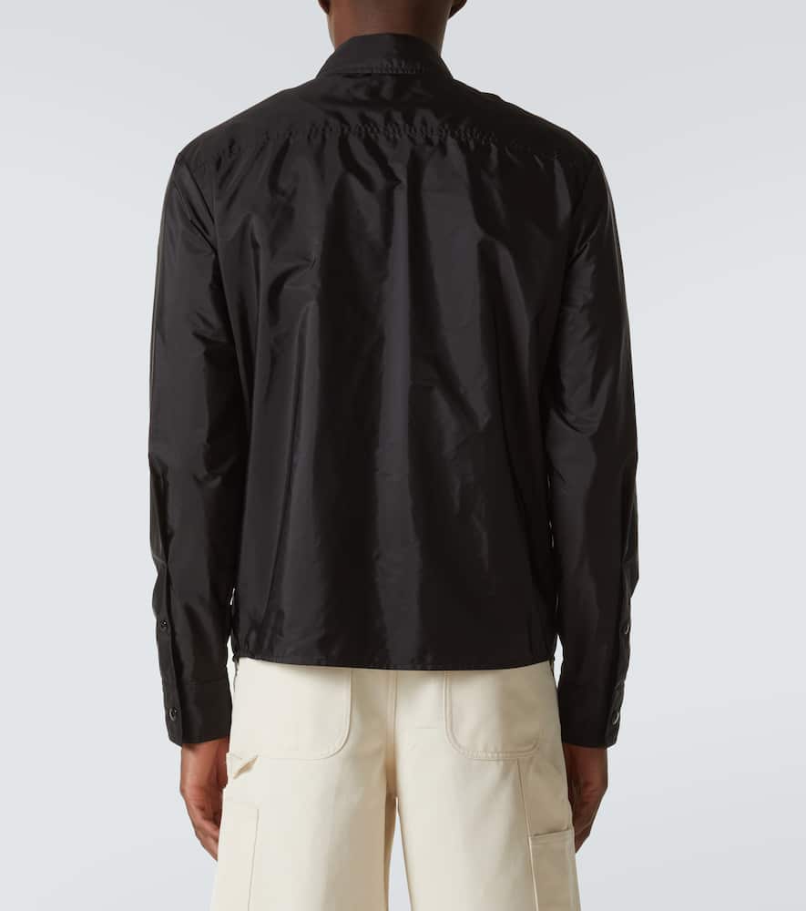 Moncler Mens Black Nylon Shirt Jacket In Black