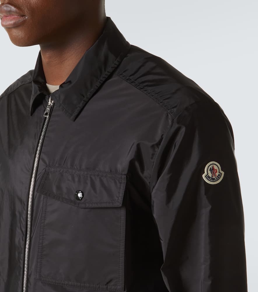 Moncler Mens Black Nylon Shirt Jacket In Black