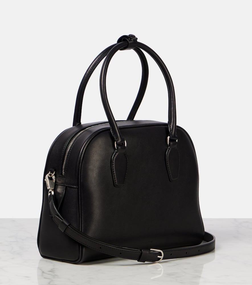 The Row India 10.00 Leather Tote Bag In Black