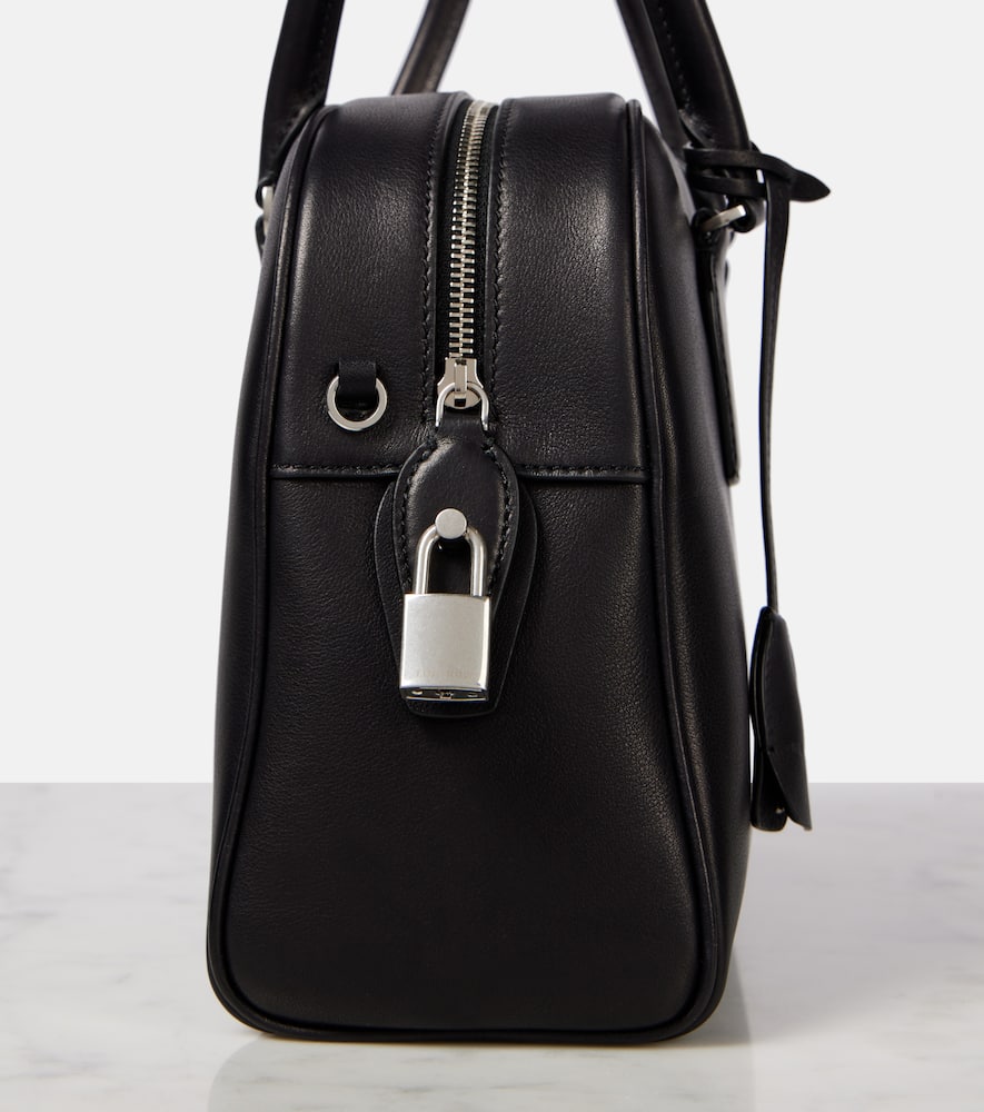 The Row India 10.00 Leather Tote Bag In Black