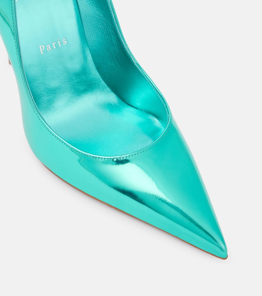 Christian Louboutin Miss Z Metallic Leather Pump In Türkis