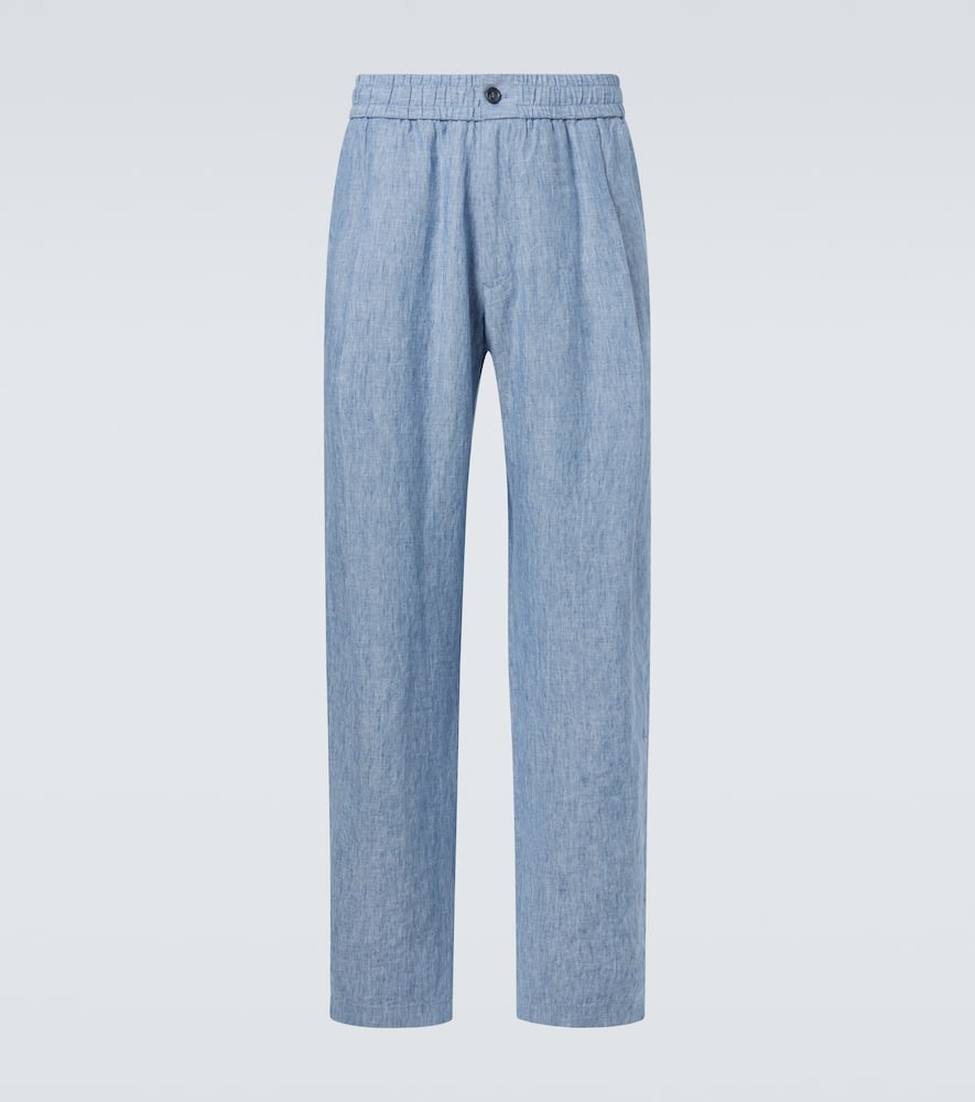 Linen wide-leg pants