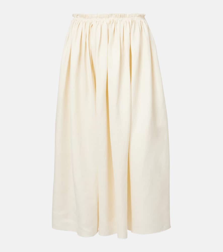 Chiara linen midi skirt