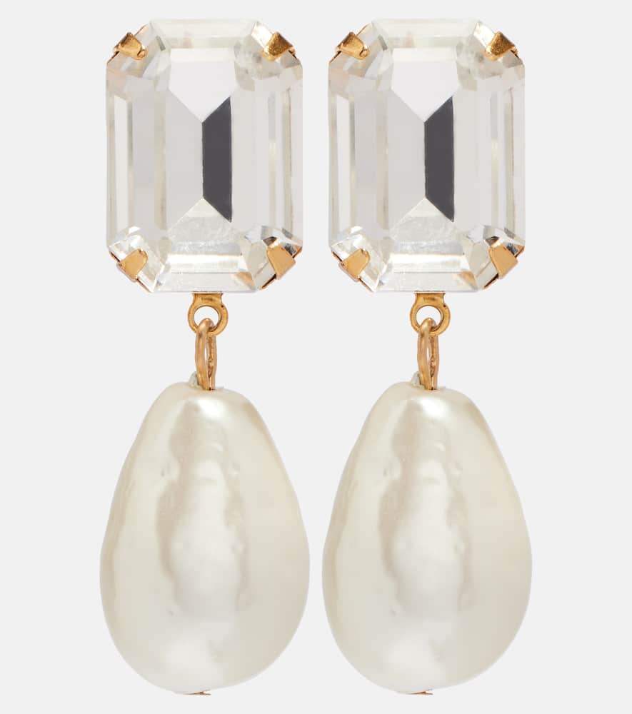 Liana gold-plated drop earrings