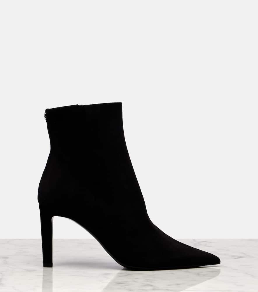 Jimmy Choo Frankie 85 Suede Ankle Boots In Black