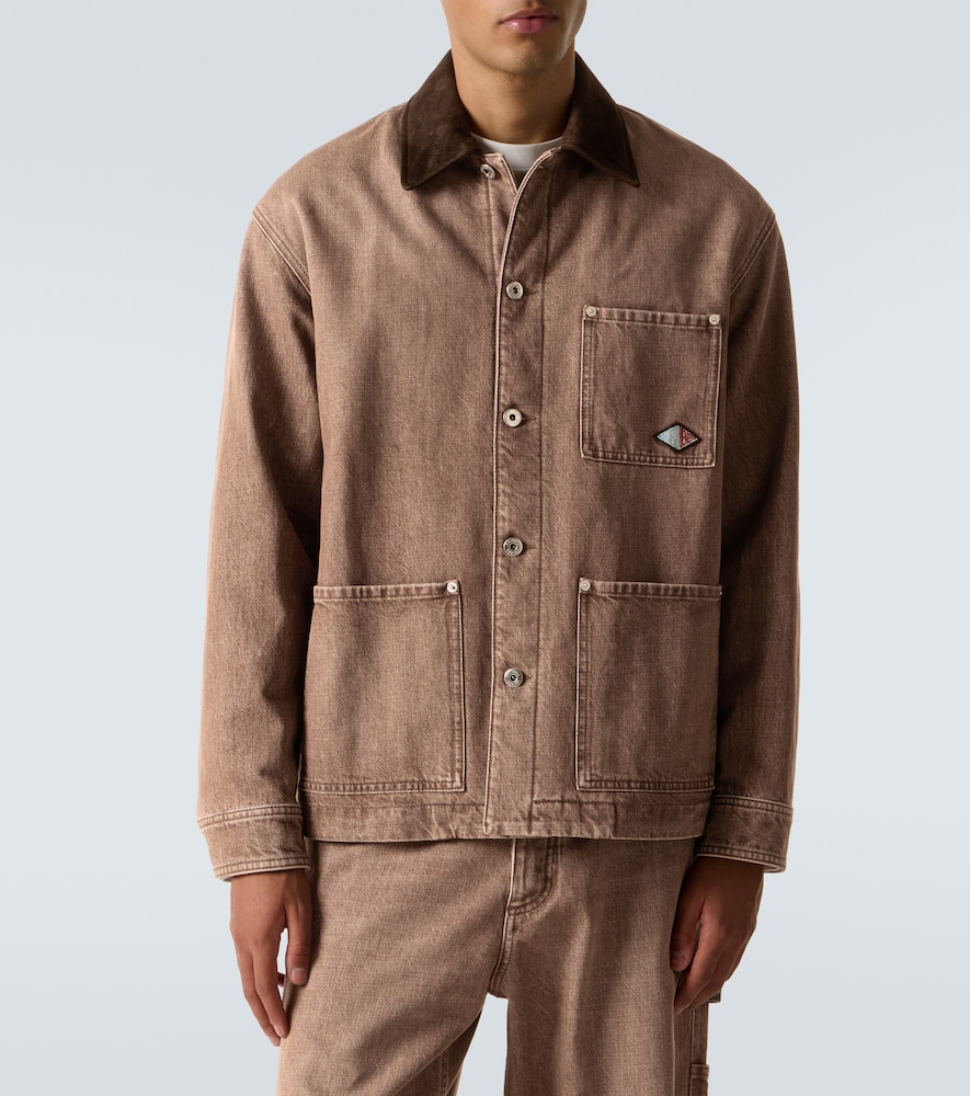  Bottega Veneta Bottega Veneta Jeansjacke Mit Veloursleder 