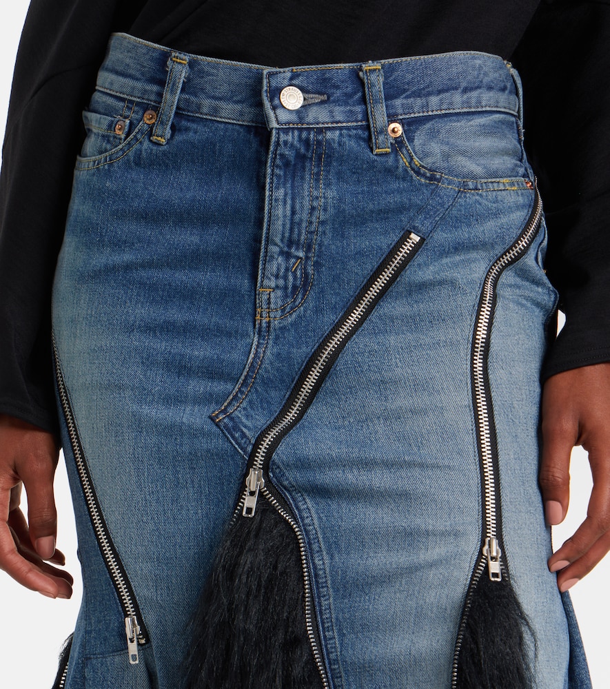  Junya Watanabe Junya Watanabe Low-rise Denim Maxi Skirt 